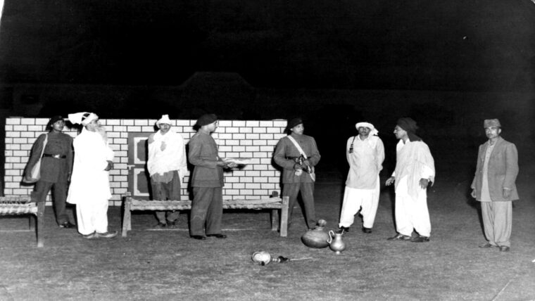 A training demonstration, Police Training College Hangu