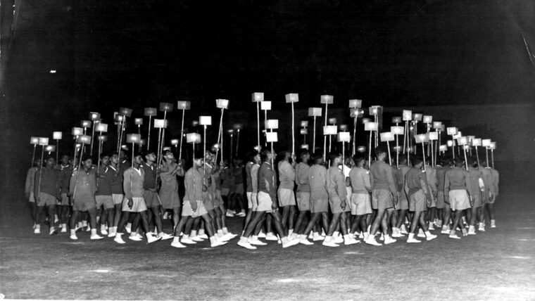 Massed formation display, Police Training College Hangu