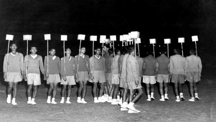 Physical training display with implements, Police Training College Hangu
