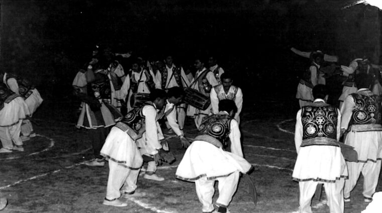 Cultural programme on the parade ground, Police Training College Hangu