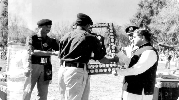 Presentation of a trophy, Police Training College Hangu