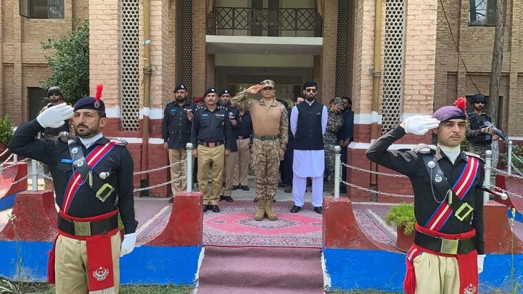Visit of the General Officer Commanding, 9 Division, Police Training College Hangu