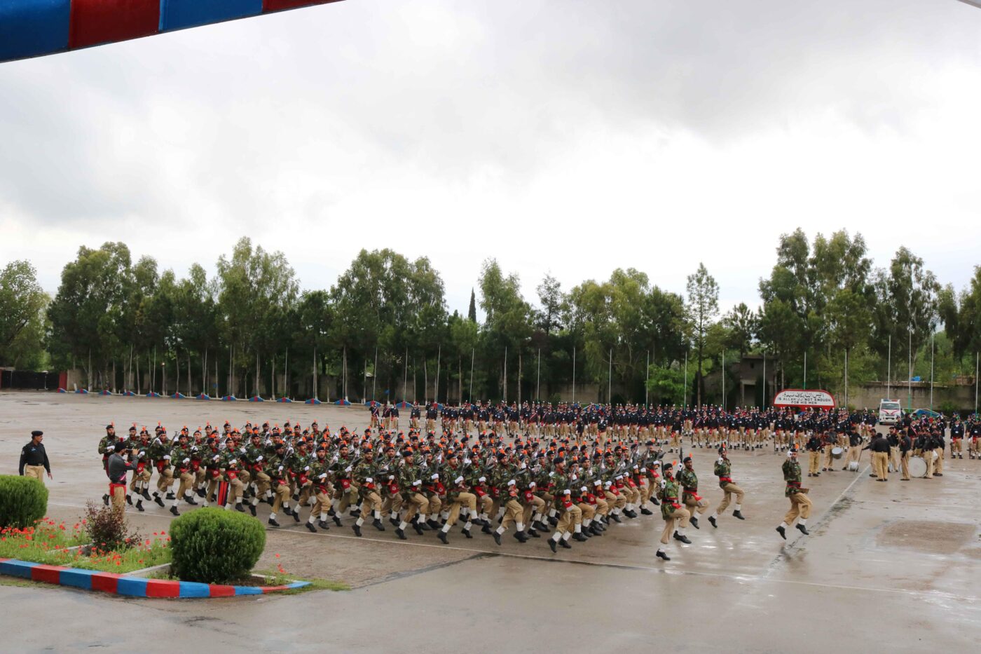 Contingents on the parade ground at Police Training College Hangu